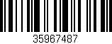 Código de barras (EAN, GTIN, SKU, ISBN): '35967487'