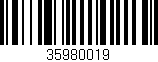 Código de barras (EAN, GTIN, SKU, ISBN): '35980019'