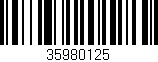 Código de barras (EAN, GTIN, SKU, ISBN): '35980125'
