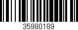 Código de barras (EAN, GTIN, SKU, ISBN): '35980189'