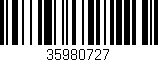 Código de barras (EAN, GTIN, SKU, ISBN): '35980727'