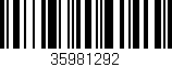 Código de barras (EAN, GTIN, SKU, ISBN): '35981292'