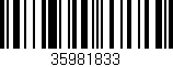 Código de barras (EAN, GTIN, SKU, ISBN): '35981833'