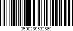 Código de barras (EAN, GTIN, SKU, ISBN): '3598269562669'