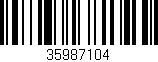 Código de barras (EAN, GTIN, SKU, ISBN): '35987104'