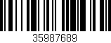Código de barras (EAN, GTIN, SKU, ISBN): '35987689'