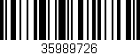 Código de barras (EAN, GTIN, SKU, ISBN): '35989726'