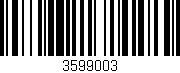 Código de barras (EAN, GTIN, SKU, ISBN): '3599003'
