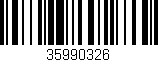 Código de barras (EAN, GTIN, SKU, ISBN): '35990326'