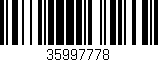Código de barras (EAN, GTIN, SKU, ISBN): '35997778'