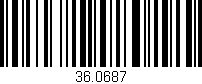 Código de barras (EAN, GTIN, SKU, ISBN): '36.0687'