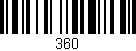 Código de barras (EAN, GTIN, SKU, ISBN): '360'