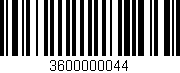 Código de barras (EAN, GTIN, SKU, ISBN): '3600000044'