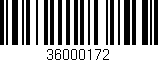 Código de barras (EAN, GTIN, SKU, ISBN): '36000172'