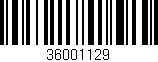 Código de barras (EAN, GTIN, SKU, ISBN): '36001129'