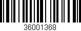 Código de barras (EAN, GTIN, SKU, ISBN): '36001368'