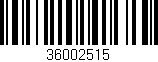Código de barras (EAN, GTIN, SKU, ISBN): '36002515'