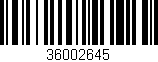 Código de barras (EAN, GTIN, SKU, ISBN): '36002645'