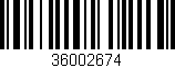 Código de barras (EAN, GTIN, SKU, ISBN): '36002674'