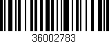 Código de barras (EAN, GTIN, SKU, ISBN): '36002783'