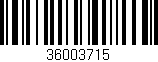 Código de barras (EAN, GTIN, SKU, ISBN): '36003715'