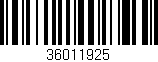 Código de barras (EAN, GTIN, SKU, ISBN): '36011925'