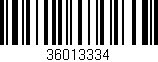Código de barras (EAN, GTIN, SKU, ISBN): '36013334'