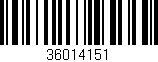Código de barras (EAN, GTIN, SKU, ISBN): '36014151'