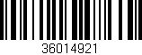 Código de barras (EAN, GTIN, SKU, ISBN): '36014921'