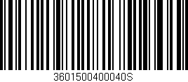 Código de barras (EAN, GTIN, SKU, ISBN): '3601500400040S'