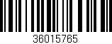 Código de barras (EAN, GTIN, SKU, ISBN): '36015765'