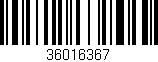 Código de barras (EAN, GTIN, SKU, ISBN): '36016367'