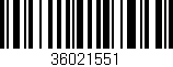 Código de barras (EAN, GTIN, SKU, ISBN): '36021551'