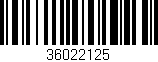 Código de barras (EAN, GTIN, SKU, ISBN): '36022125'