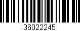 Código de barras (EAN, GTIN, SKU, ISBN): '36022245'