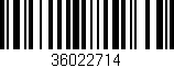 Código de barras (EAN, GTIN, SKU, ISBN): '36022714'