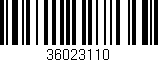 Código de barras (EAN, GTIN, SKU, ISBN): '36023110'