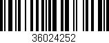 Código de barras (EAN, GTIN, SKU, ISBN): '36024252'