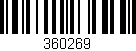 Código de barras (EAN, GTIN, SKU, ISBN): '360269'
