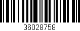 Código de barras (EAN, GTIN, SKU, ISBN): '36028758'