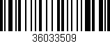 Código de barras (EAN, GTIN, SKU, ISBN): '36033509'
