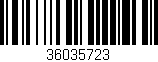 Código de barras (EAN, GTIN, SKU, ISBN): '36035723'