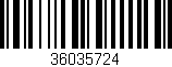 Código de barras (EAN, GTIN, SKU, ISBN): '36035724'
