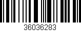 Código de barras (EAN, GTIN, SKU, ISBN): '36036283'
