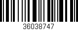 Código de barras (EAN, GTIN, SKU, ISBN): '36038747'