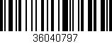 Código de barras (EAN, GTIN, SKU, ISBN): '36040797'
