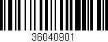 Código de barras (EAN, GTIN, SKU, ISBN): '36040901'