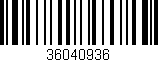 Código de barras (EAN, GTIN, SKU, ISBN): '36040936'