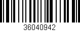 Código de barras (EAN, GTIN, SKU, ISBN): '36040942'