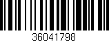 Código de barras (EAN, GTIN, SKU, ISBN): '36041798'